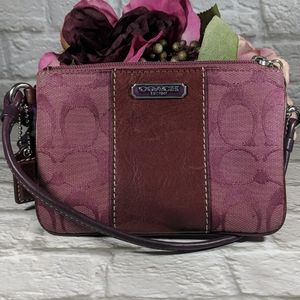 Coach Signature Berry Wristlet